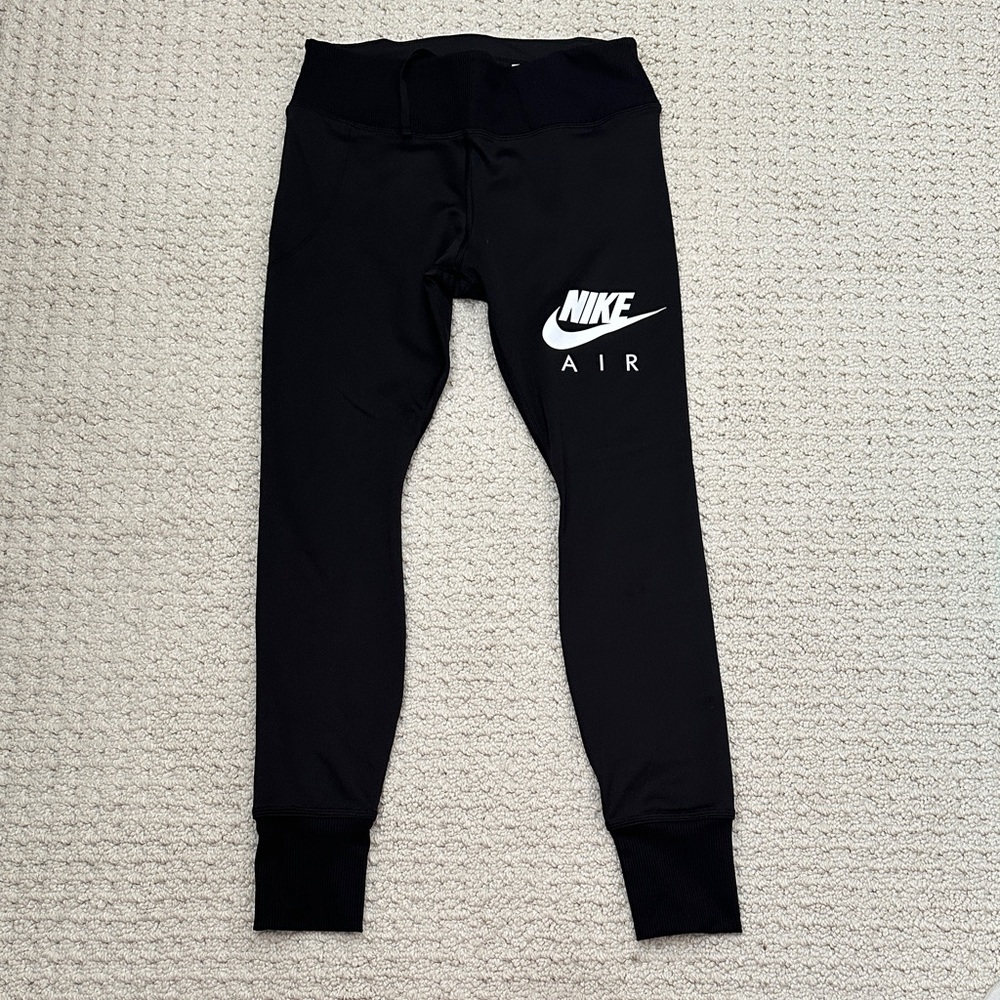 Nike Kids Black Sweatpants with White Logo